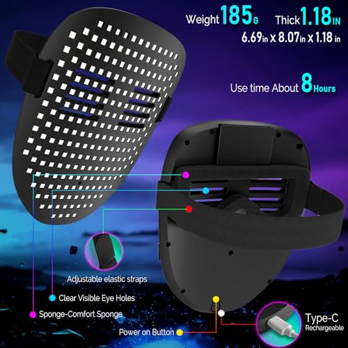 LED Mask with Gesture Sensing for Halloween Party D76447