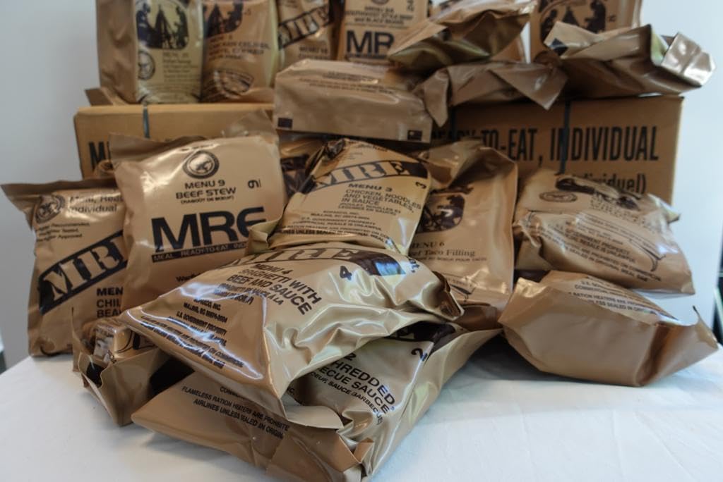 MRE Surplus Meals Ready to Eat with Heater, 12 Pack J994