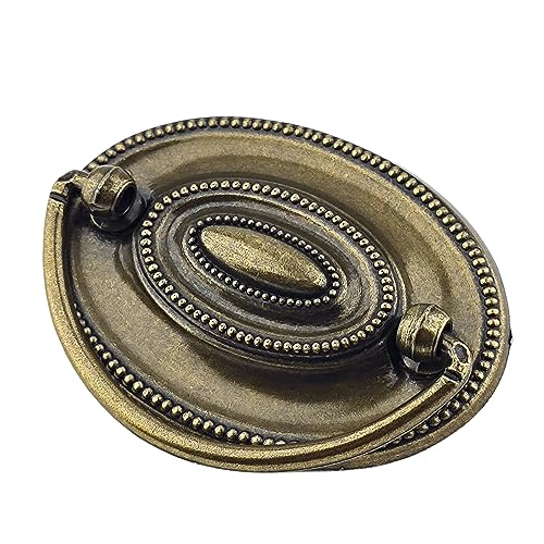 Antique Brass Bail Drawer Pull Oval Drop Swing Handles Cabinet Knob Hardware D936