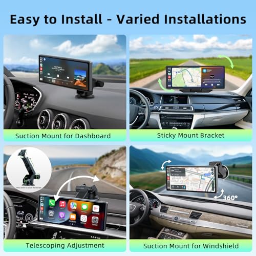 9.26-inch Wireless CarPlay Screen with GPS Navigation, Bluetooth, Touch Screen G754