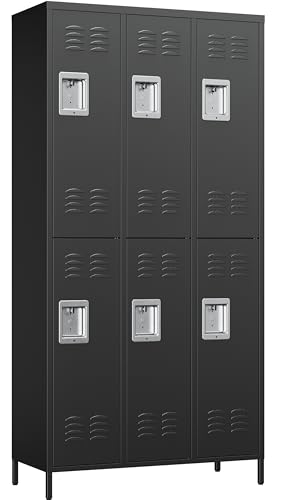 Vintage Metal Locker with Hooks, Lockable Single Door Storage M901