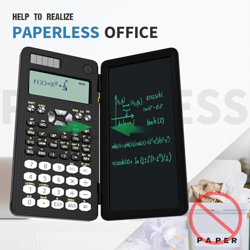 Scientific Calculator with Notepad, 2-Line Display, Solar and Battery Powered Q967
