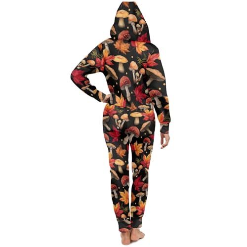 Adult Onesie Hooded One-Piece Pajama Zipper Jumpsuit for Men and Women I930