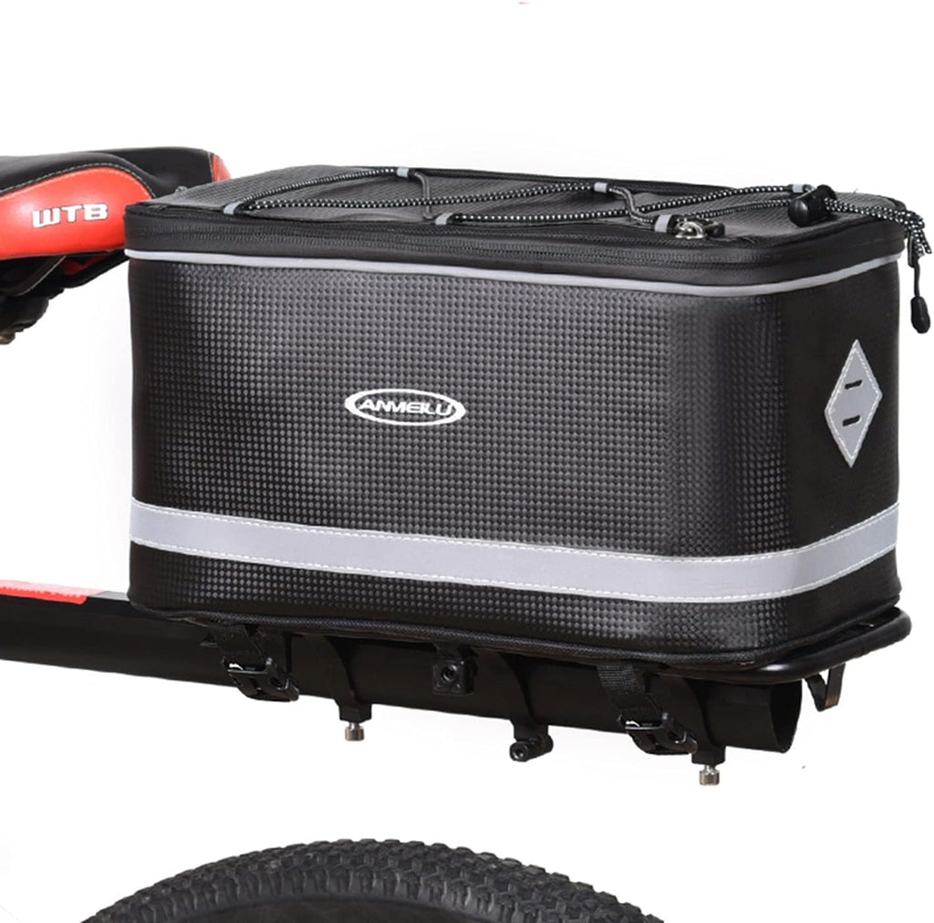 Bike Bag Bike Back Bag Bicycle Rear Rack Bag Bike Trunk Seat Storage Cargo Saddle Panniers Carrier Accessories Commuter Folding Electric Bike Travel Cycling Road Trip Waterproof 12 Liter