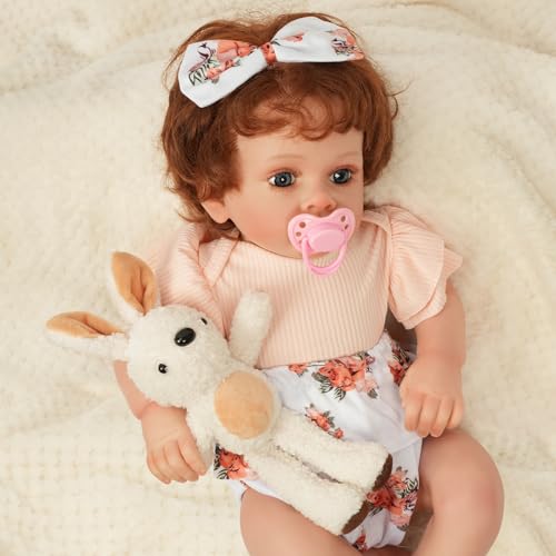 22-inch Realistic Reborn Baby Doll with Cloth Body and Feeding Accessories N28144