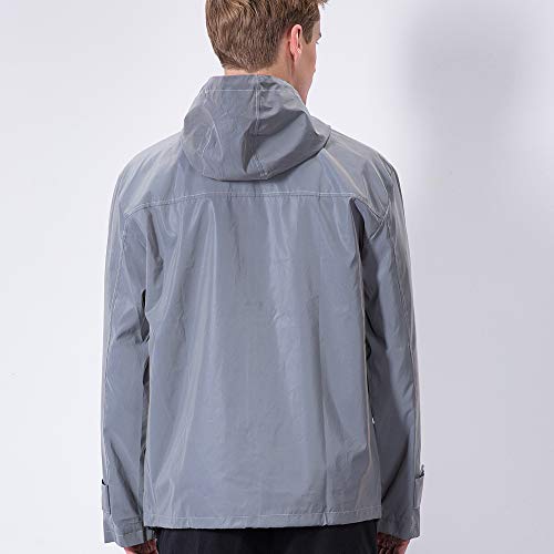 Men's Reflective Jacket Outdoor Windbreaker Running Cycling Coat J831