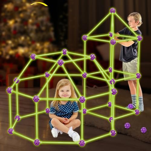 Fort Building Kit for Kids, STEM Construction Toys, 140 Pieces V503086