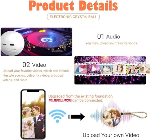 Memory Orb Lamp with Video and Photo Playback P49007