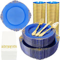 Gold Plastic Dinnerware Set for 50 Guests N48810
