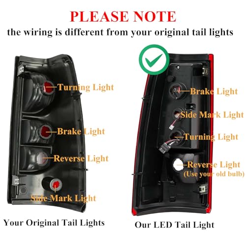 Headlights Assembly with LED Sequential Signal for Chevy Silverado Avalanche 2003-2006, Black Housing V223796