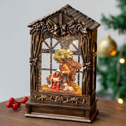 Nutcracker Snow Globe Lantern with Music and Timer Z50315