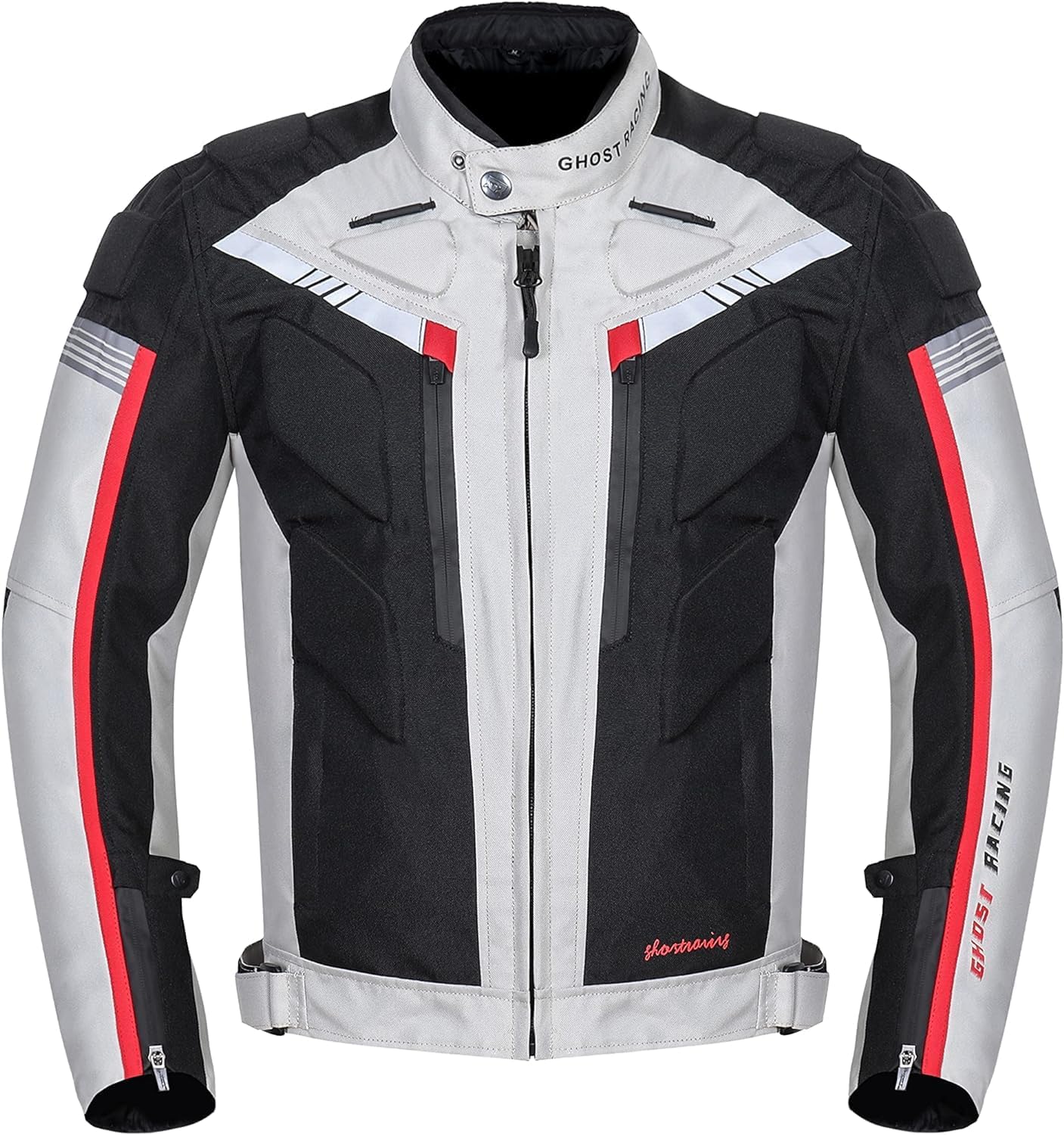 Motorcycle Jacket and Trousers Set, Waterproof Windproof, Grey I809763