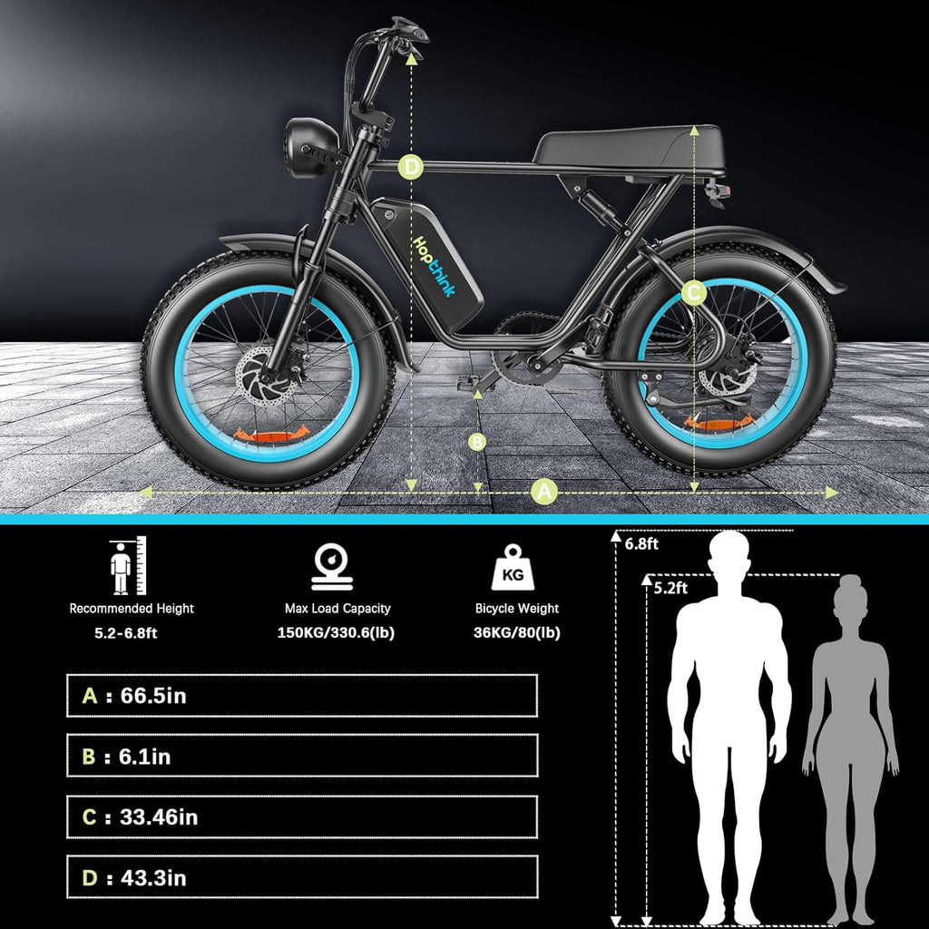 20" Fat Tire Dual Motor Electric Bike, 23Ah, 75 Miles Range M894650