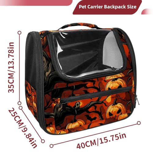 Halloween Pet Carrier Airline Approved for Small Medium Dogs Cats S688252