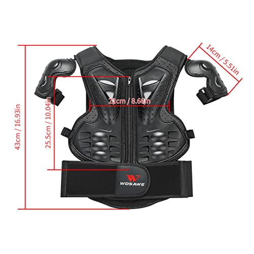Kids Full Body Protector Chest Spine Vest for Motocross Ski Snowboard U50525
