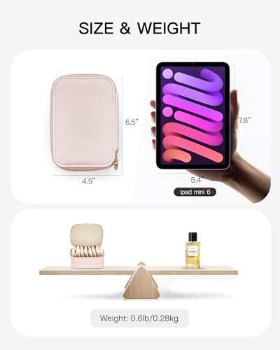 Small Jewelry Case with 6 Zipper Bags for Women A930584