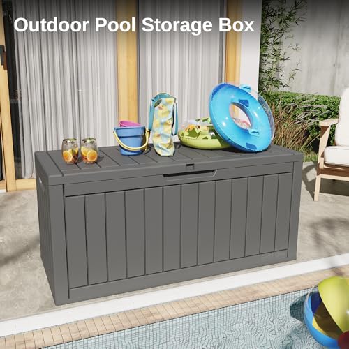 Outdoor Storage Box 31 Gallon Waterproof Resin Deck Box V3075