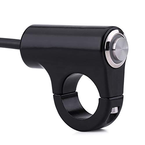 Motorcycle Handlebar Switch, Handlebar ON/Off Switch, Automatic Return Button (Model A) or ON/Off Button with Indicator Light (Model B), Fits for 7/8inch(22mm) Handlebar Motorcycles