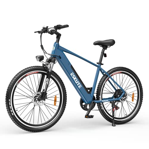 ESKUTE Netuno 27.5" Electric Bike, 500W Bafang Motor, 720Wh Removable Battery, Up to 60 Miles, Shimano 7 Speed Gears, 22mph Max Speed, Electric Mountain Bike with Hydraulic Front Fork