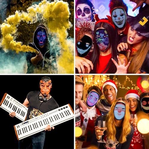 LED Mask with App Control for Halloween Costume G8629