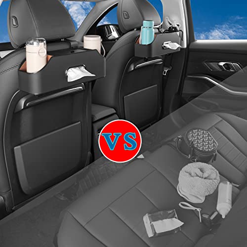 Car Back Seat Organizer with 2 Drink Cup Holder and Storage Hook H259