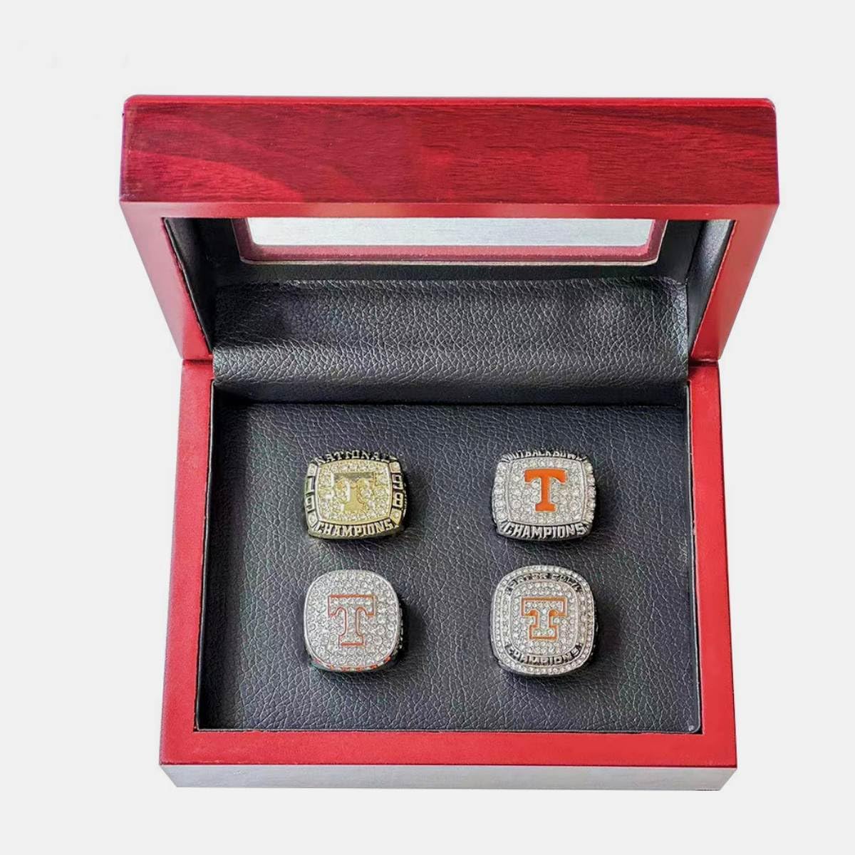 Tennessee Football National Championship Ring Set with Sandalwood Box J410153