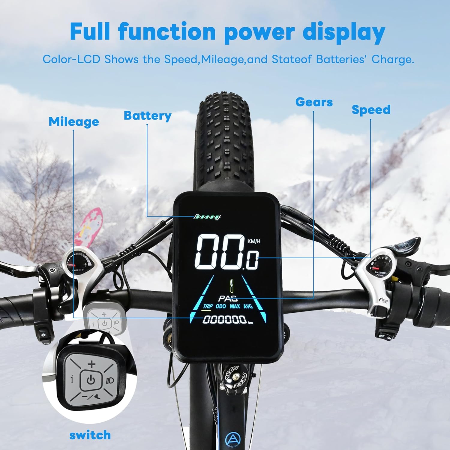 Two Electric Bikes for Adults, 48V 20Ah Removable Batteries, 21 Speed, Blue Q8665