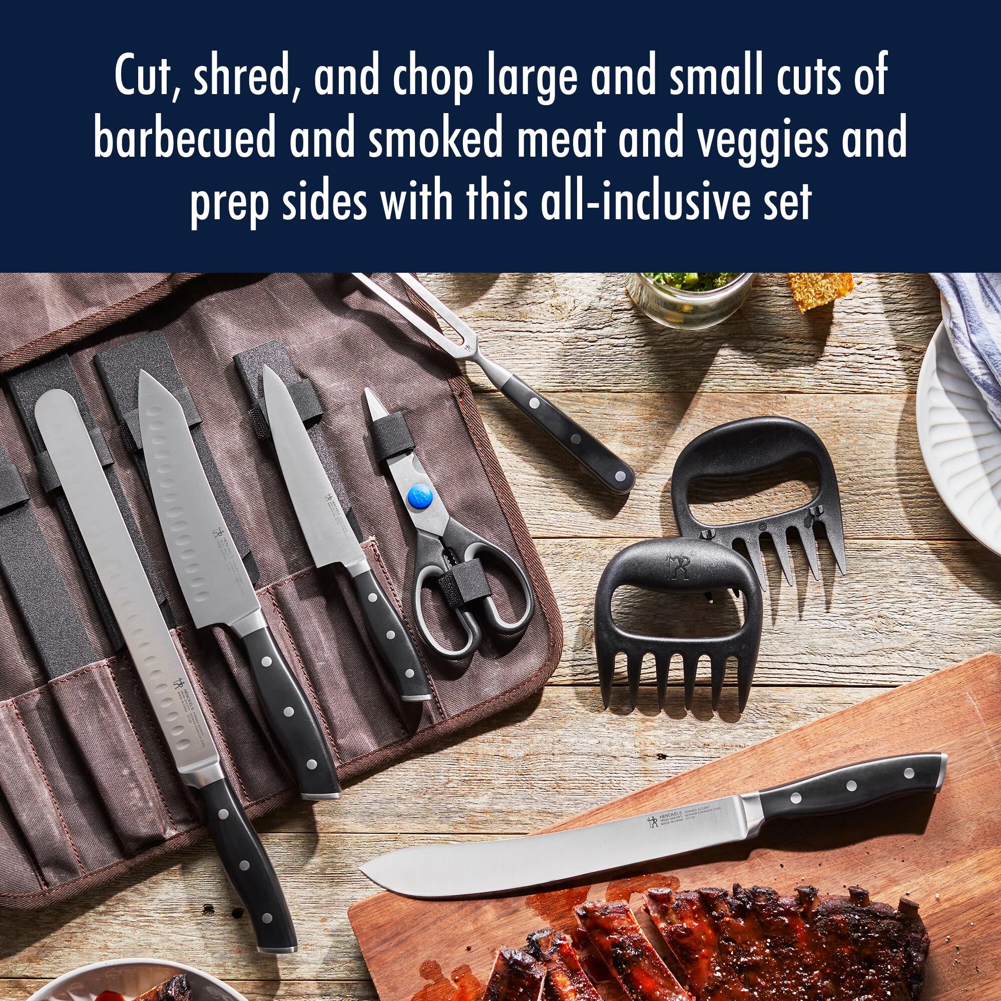 Stainless Steel Chef's Knife Set, 9 Piece D7640