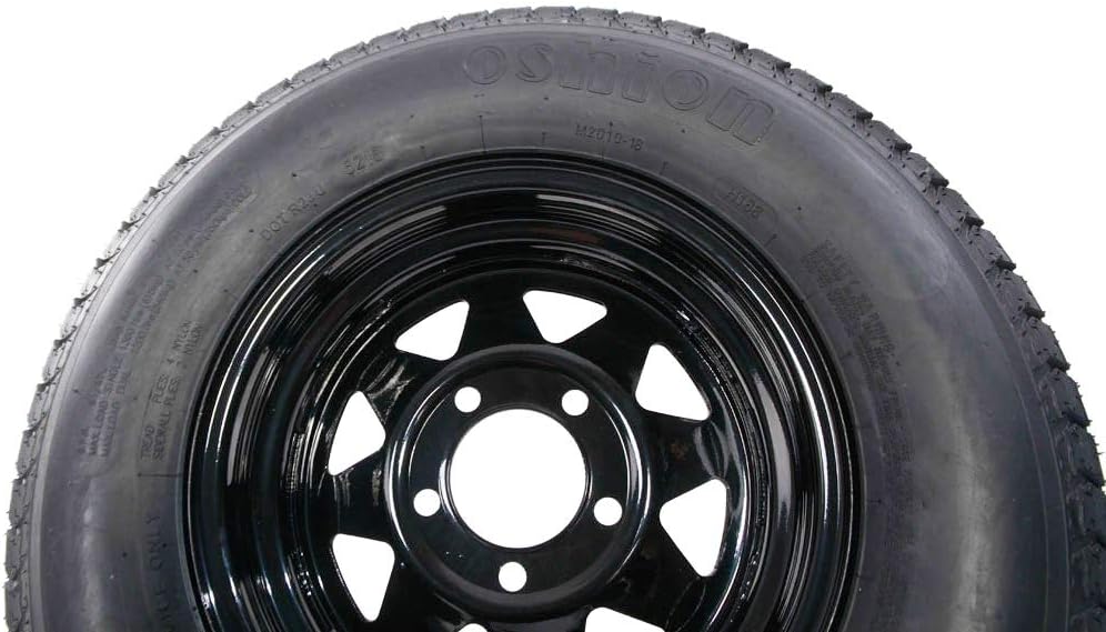 Trailer Wheel & Tire 13" ST175/80D13, 5x4.5, Black Spoke, Set of 2 Q906