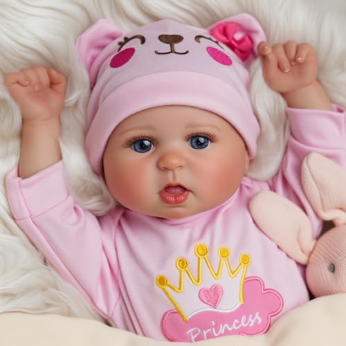 20-Inch Realistic Newborn Baby Doll Soft Cloth Body for Kids Age 3+ R6060