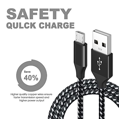 Micro USB Cable 3Pack Nylon Braided Android Charger Cord H947