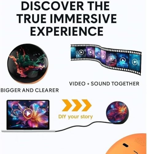 3D Crystal Ball Photo Video Player Christmas Ornament I115