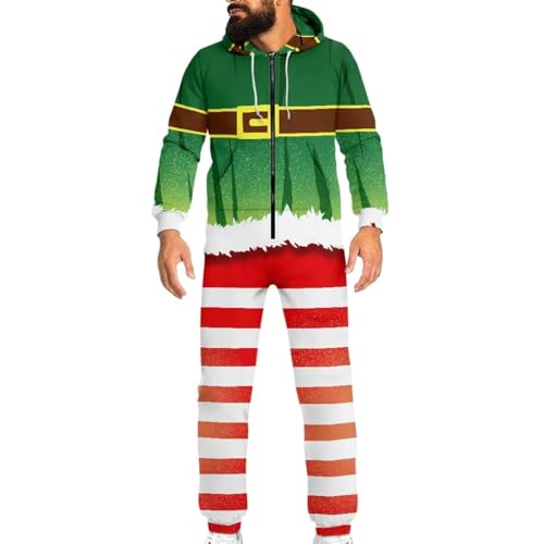 Adult Onesie Hooded One-Piece Pajama Zipper Jumpsuit for Men and Women I930