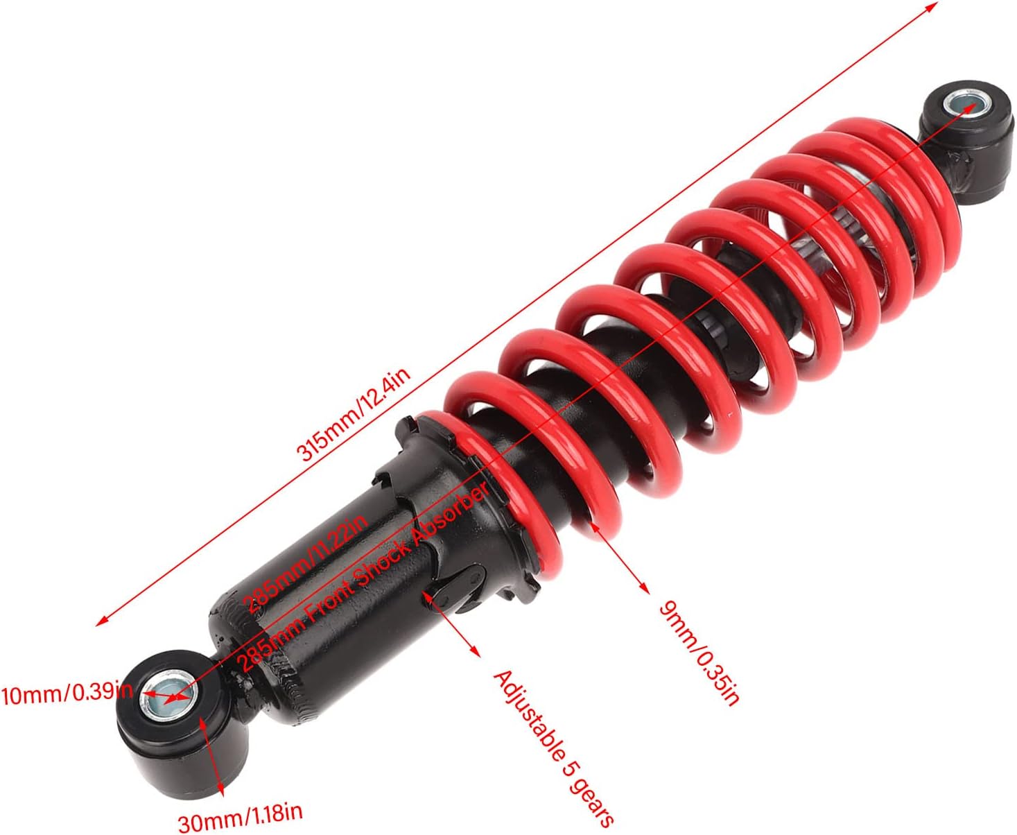 Motorcycle Shock Absorber, 285mm 5-Level Adjustable Damping Y234170
