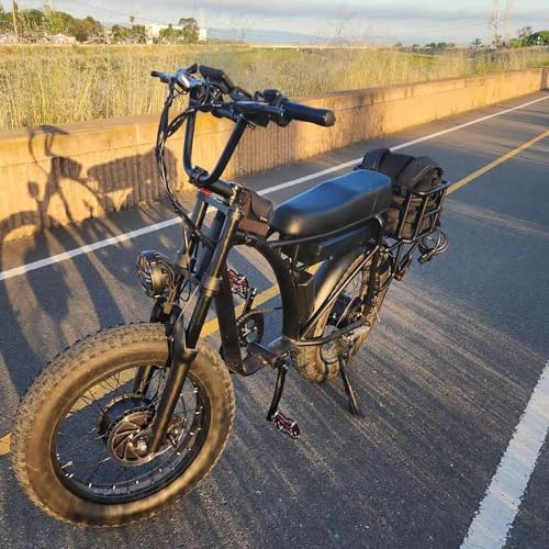 Dual Motor 2000W Electric Bike for Adults, Full Suspension, 18AH Removable Battery, Fat Tire Bicycle U8419
