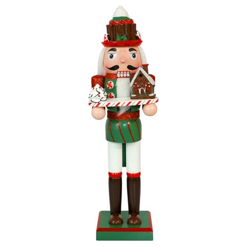 Gingerbread Chef Nutcracker Wooden Christmas Decorations L619768