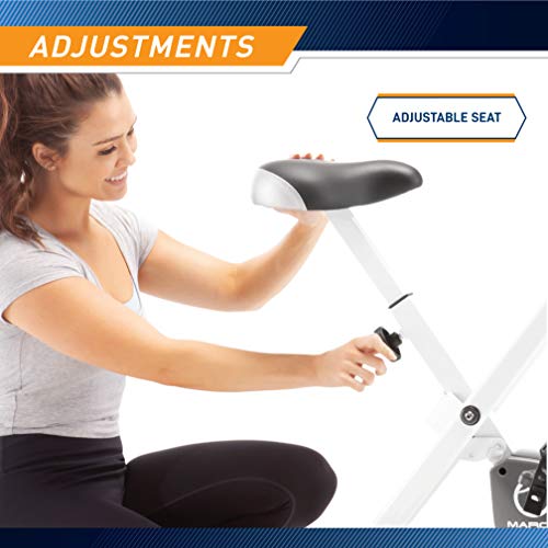Foldable Upright Exercise Bike with Adjustable Resistance Y823979