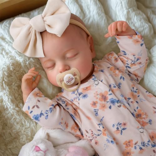 Lifelike Reborn Baby Doll 20 Inch Soft Body Sleeping Girl with Clothes and Toy Accessories N674610