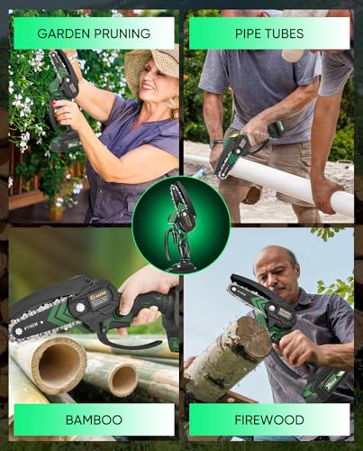 Mini Chainsaw Cordless, Handheld Pruning Saw for Tree Branches C763319