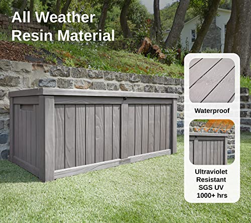 Outdoor Storage Box 31 Gallon Waterproof Resin Deck Box V3075