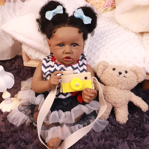 22.8 Inch Realistic African American Baby Doll with Soft Body K201