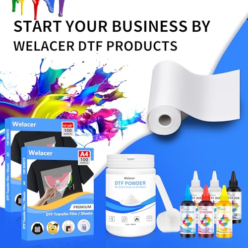 100 Sheets A4 Double Sided DTF Transfer Film Paper for Inkjet Printer E196039