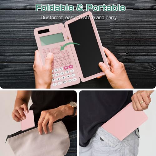 Scientific Calculator with Notepad, 2-Line Display, Solar and Battery Powered Q967