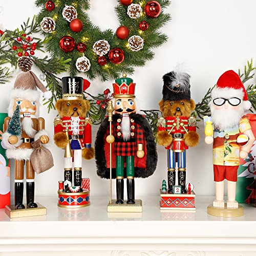 14 Inch Christmas Nutcracker Bear Drummer Ornaments, Tabletop Centerpiece Decor W663