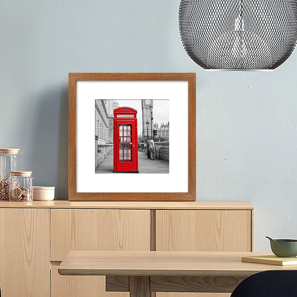 12x12 Square Wooden Picture Frame for Wall Mounting S7255