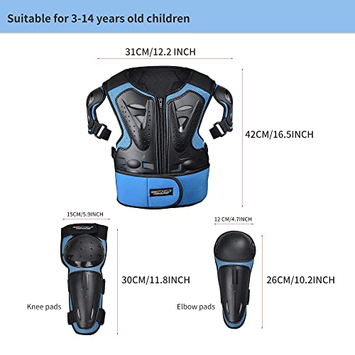 Kids Motorcycle Armor Suit with Chest Protector and Elbow Knee Pads B100