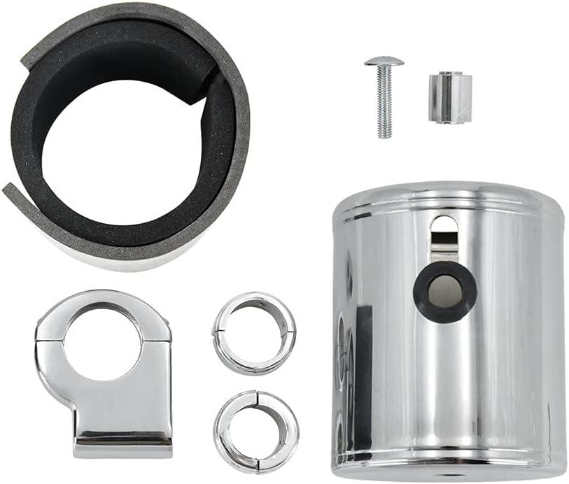 Adjustable Motorcycle Cup Holder for Handlebar, Silver V2439