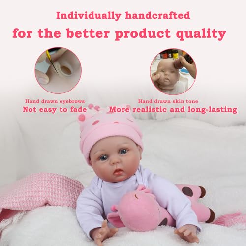 22 inch Realistic Newborn Soft Vinyl Baby Doll Toy for Kids Age 3+ Q932948