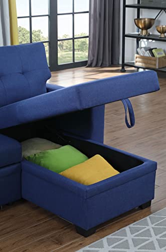 4-in-1 Convertible L Shaped Couch with Pull Out Bed and Storage Z983