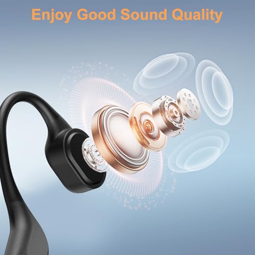 Bone Conduction Swimming Headphones, IP68 Waterproof, 32GB MP3 Player, Open-Ear Design F37330